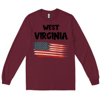 Burgundy WEST VIRGINIA Long Sleeve Tee - Bettercallsaul