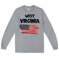 Heather Grey WEST VIRGINIA Long Sleeve Tee - Bettercallsaul