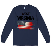 Navy WEST VIRGINIA Long Sleeve Tee - Bettercallsaul