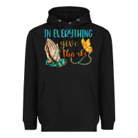 Black İn Everything Give Thanks Heavyweight Hoodie - BundleAndBundleShop