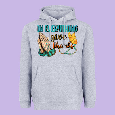 İn Everything Give Thanks Heavyweight Hoodie Designed By Bundleandbundleshop