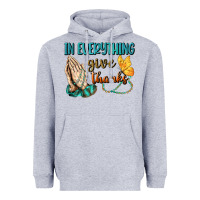 Heather Grey İn Everything Give Thanks Heavyweight Hoodie - BundleAndBundleShop