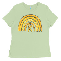 Childhood Cancer Awareness Rainbow Ladies Tee | Teevron