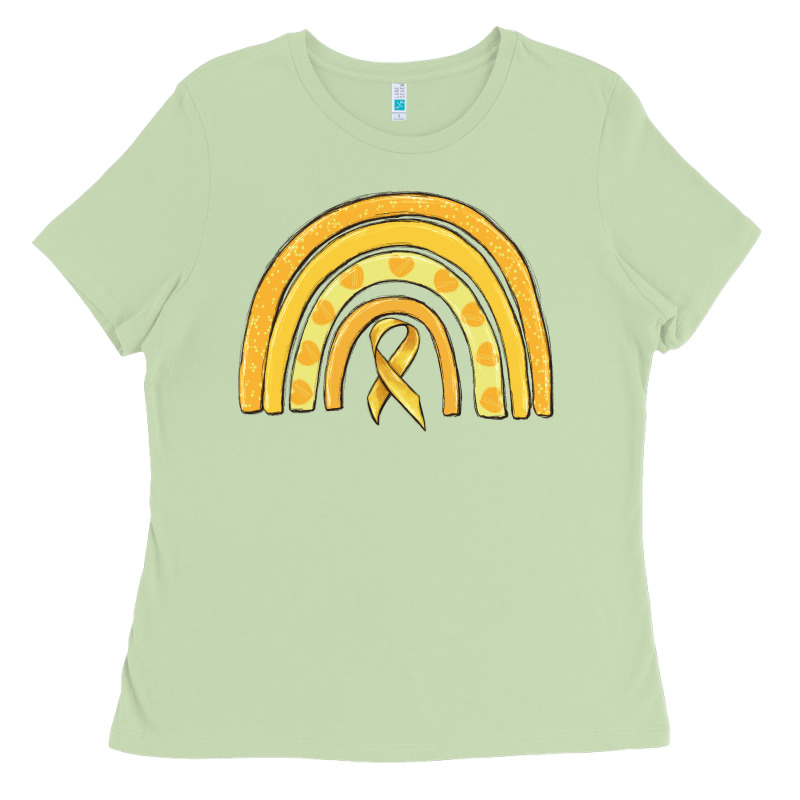 Childhood Cancer Awareness Rainbow Ladies Tee by MaliasSmallBusiness | Teevron