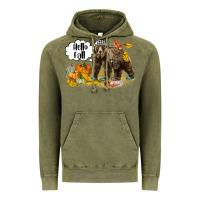 Vintage Olive Hello Fall Brown Bear Vintage Hoodie - LillyAllenDesigns