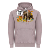 Vintage Zinc Hello Fall Brown Bear Vintage Hoodie - LillyAllenDesigns