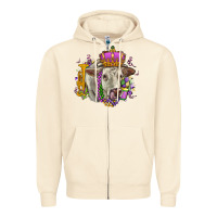 Sandshell charolais mardi gras Zipper Hoodie - OliviaCreatesArt