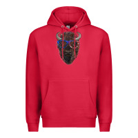 Cardinal bison with american flag glasses Premium Hoodie - RanaPortraitStore