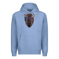 Colony Blue bison with american flag glasses Premium Hoodie - RanaPortraitStore