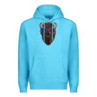 Ocean Blue bison with american flag glasses Premium Hoodie - RanaPortraitStore