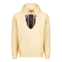 Pina Colada bison with american flag glasses Premium Hoodie - RanaPortraitStore