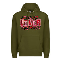 Army Green Valentine's Day lover Premium Hoodie - FaDigitalArtStudio