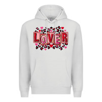 Dove Grey Valentine's Day lover Premium Hoodie - FaDigitalArtStudio