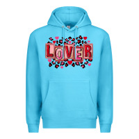 Ocean Blue Valentine's Day lover Premium Hoodie - FaDigitalArtStudio