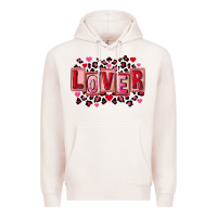 Pale Pink Valentine's Day lover Premium Hoodie - FaDigitalArtStudio