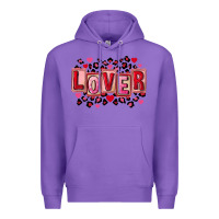 Purple Valentine's Day lover Premium Hoodie - FaDigitalArtStudio