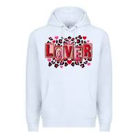 White Valentine's Day lover Premium Hoodie - FaDigitalArtStudio