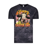 Cloud Black Happy Easter Day Vintage Tee - LillyAllenDesigns