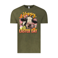 Vintage Olive Happy Easter Day Vintage Tee - LillyAllenDesigns