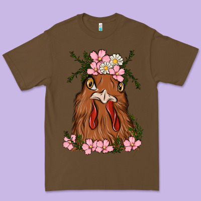 Chicken Premium Tee Designed By Maliassmallbusiness