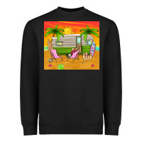 Black summer caravan Heavyweight Sweatshirt - TumblerDesignByShophia