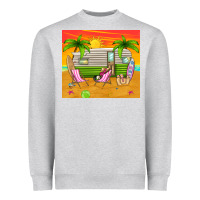 Heather Grey summer caravan Heavyweight Sweatshirt - TumblerDesignByShophia