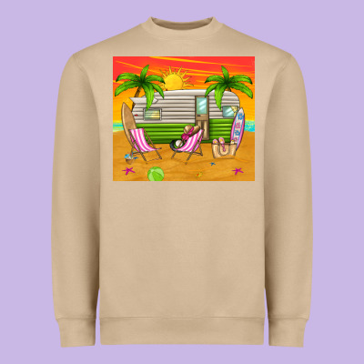 Summer Caravan Heavyweight Sweatshirt Designed By Tumblerdesignbyshophia