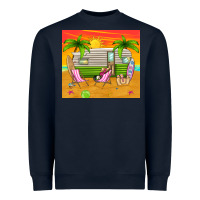 Navy summer caravan Heavyweight Sweatshirt - TumblerDesignByShophia