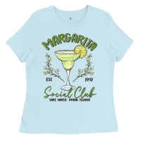 Baby Blue margarita social club Ladies Tee - MaliasSmallBusiness