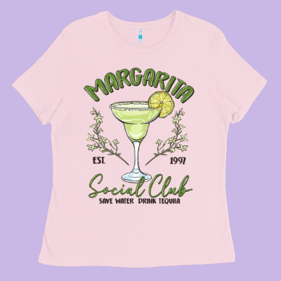 Margarita Social Club Ladies Tee Designed By Maliassmallbusiness