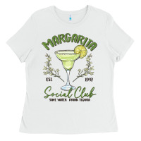 White margarita social club Ladies Tee - MaliasSmallBusiness