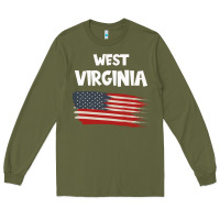Army Green WEST VIRGINIA Long Sleeve Tee - Bettercallsaul