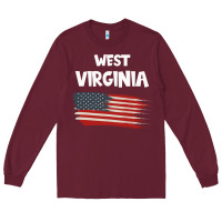Burgundy WEST VIRGINIA Long Sleeve Tee - Bettercallsaul