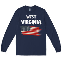 Navy WEST VIRGINIA Long Sleeve Tee - Bettercallsaul