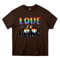 Chocolate Brown love is blind Heavy Core Tee - MaliasSmallBusiness
