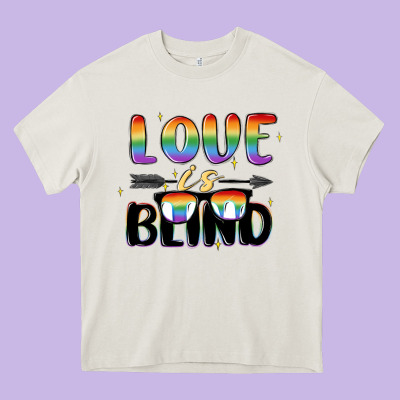 Love Is Blind Heavy Core Tee Designed By Maliassmallbusiness