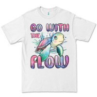 White go with flow turtle Premium Tee - MaliasSmallBusiness
