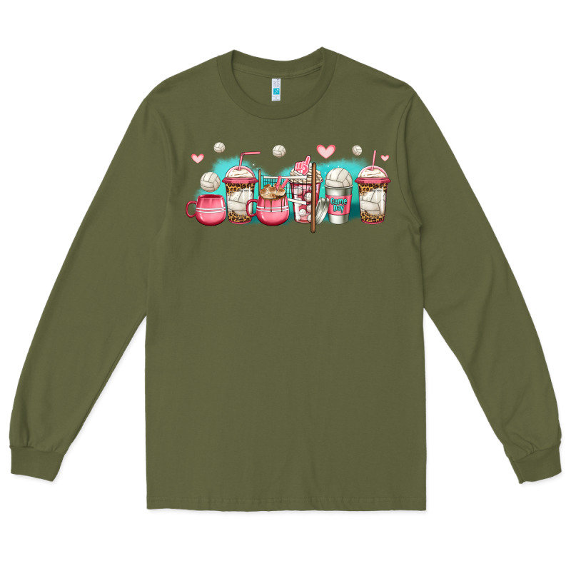 Volleyball Coffee Cups Long Sleeve Tee by Jasminsmagicworld | Teevron