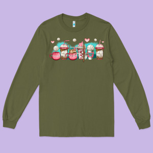 Volleyball Coffee Cups Long Sleeve Tee Designed By Jasminsmagicworld