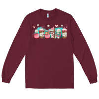 Burgundy volleyball coffee cups Long Sleeve Tee - Jasminsmagicworld