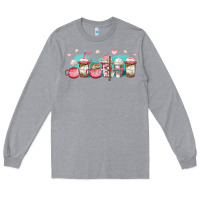 Heather Grey volleyball coffee cups Long Sleeve Tee - Jasminsmagicworld