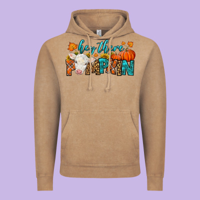 Western Hey There Pumpkin Vintage Hoodie Designed By Lillyallendesigns