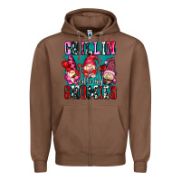 Chestnut chillin with my gnomies olivia Zipper Hoodie - OliviaCreatesArt