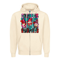 Sandshell chillin with my gnomies olivia Zipper Hoodie - OliviaCreatesArt