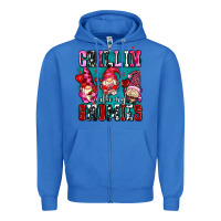True Royal chillin with my gnomies olivia Zipper Hoodie - OliviaCreatesArt