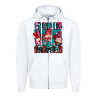 White chillin with my gnomies olivia Zipper Hoodie - OliviaCreatesArt