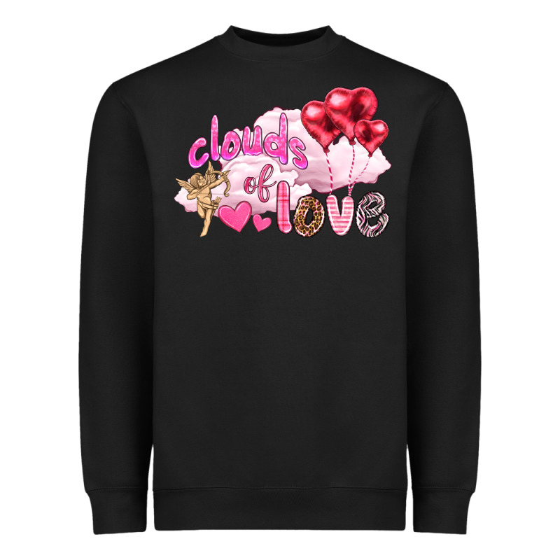 Clouds Of Love With Balloons Valentine's Day Heavyweight Sweatshirt by HowdyJamesFarm | Teevron