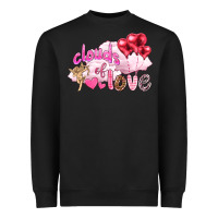 Black Clouds of love with balloons Valentine's Day Heavyweight Sweatshirt - HowdyJamesFarm