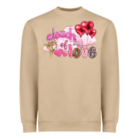 Mushroom Clouds of love with balloons Valentine's Day Heavyweight Sweatshirt - HowdyJamesFarm