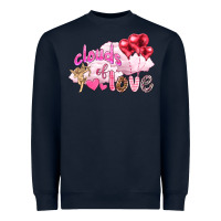 Navy Clouds of love with balloons Valentine's Day Heavyweight Sweatshirt - HowdyJamesFarm